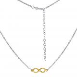 Støíbrný/pozlacený náhrdelník s pøívìskem Infinity Jeppi