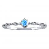Støíbrný prsten Manon s modrým a èirými Brilliance Zirconia