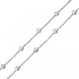 Støíbrný náhrdelník Vanda s kulièkami