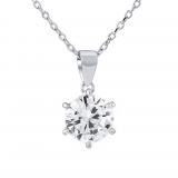 Luxusní støíbrný náhrdelník VIVIANA s èirým Brilliance Zirconia