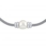 Støíbrný pletený náhrdelník Shaya s pravou pøírodní perlou