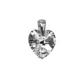 Støíbrný pøívìsek srdce 14mm se Swarovski® Crystals