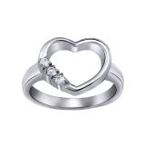 Ocelový prsten srdce