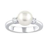 Støíbrný prsten MAYA s pravou pøírodní perlou