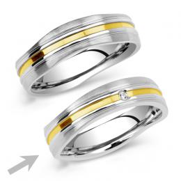 Snubní prsten z oceli GENEVE pro ženy