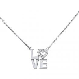 Støíbrný náhrdelník LOVE July s Brilliance Zirconia dámský i dìtský - zvìtšit obrázek
