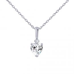 Støíbrný náhrdelník srdce Aris s Brilliance Zirconia - zvìtšit obrázek