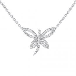 Støíbrný náhrdelník s pøívìskem vážky Partia s Brilliance Zirconia dámský i dìtský - zvìtšit obrázek