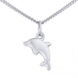 Støíbrný náhrdelník delfín Aky 40 + 5 cm