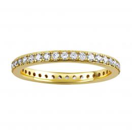 Støíbrný/pozlacený prsten Samira s èirými Brilliance Zirconia - zvìtšit obrázek