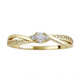 Zlatý prsten Ellen s Brilliance Zirconia - Y - zvìtšit obrázek