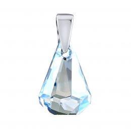 SILVERGO støíbrný pøívìsek XIRIUS Raindrop 14mm Blue Shade se Swarovski® Crystals