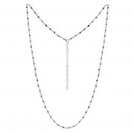 Støíbrný náhrdelník s pravým smaragdem Arika 2mm