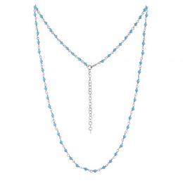 Støíbrný náhrdelník s pravým tyrkysem Arika 2mm