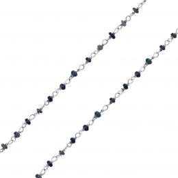 Støíbrný náhrdelník s pravým èerným opálem Arika