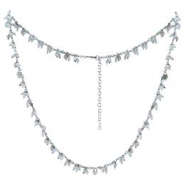 Støíbrný náhrdelník s pravým Akvamarínem Bern 3 mm