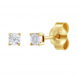 Diamantová náušnice Prudence ve žlutém zlatì na jedno ucho - zvìtšit obrázek