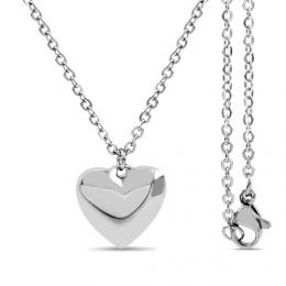 Dámský náhrdelník z chirurgické ocely se srdcem