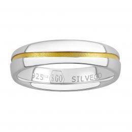 Snubní støíbrný prsten Sunny pozlacený žlutým zlatem - zvìtšit obrázek