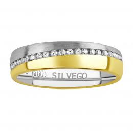 Snubní støíbrný prsten Glowie pozlacený žlutým zlatem s Brilliance Zirconia - zvìtšit obrázek