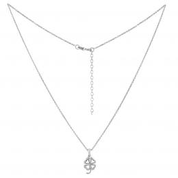 Støíbrný náhrdelník s pøívìskem ètyølístku - zvìtšit obrázek