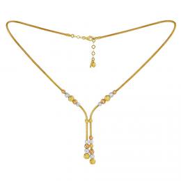 Luxusní zlatý náhrdelník dámský Laddie s broušenými barevnými korálky - 2 mm