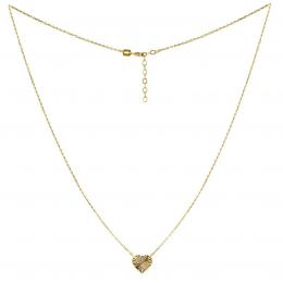 Zlatý náhrdelník dámský Macy s tvarovaným srdcem ze žlutého zlata - 1 mm - zvìtšit obrázek