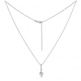 Støíbrný náhrdelník s pøívìskem houslový klíè s Brilliance Zirconia - zvìtšit obrázek