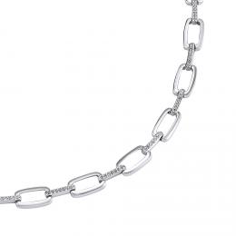 Luxusní støíbrný náhrdelník VEDA se zirkony