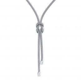 Støíbrný pletený náhrdelník Brona s uzlem - zvìtšit obrázek
