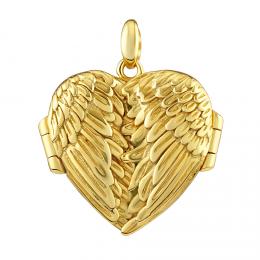 Støíbrný - pozlacený pøívìsek Yulian medailonek ve tvaru srdce