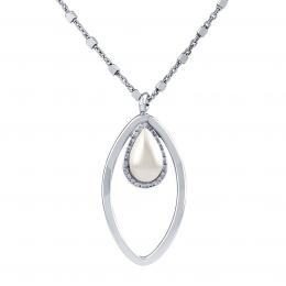 Støíbrný náhrdelník Moana s pøívìskem s pravou perlou