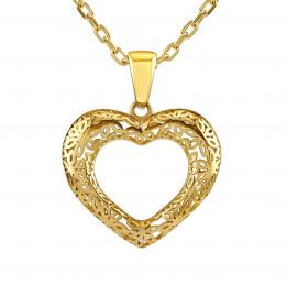 Zlatý náhrdelník Anfisa s broušeným srdcem ze žlutého zlata - zvìtšit obrázek