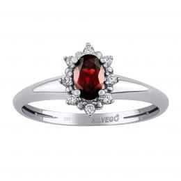 Stbrn prsten Lina s prodnm grantem a Brilliance Zirconia - zvtit obrzek