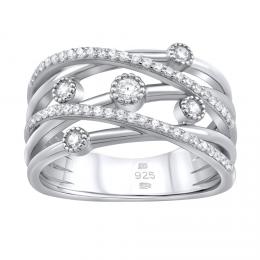 Luxusní støíbrný prsten ADHARA se zirkony