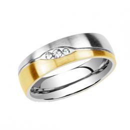 Ocelový snubní prsten pro ženy LE BLANC