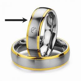 Ocelov� prsten - snubn� - pro �eny RC2044-Z