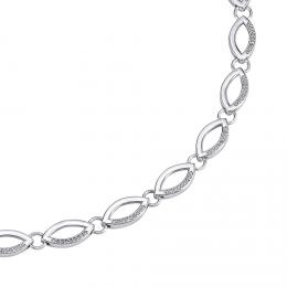 Luxusní støíbrný náhrdelník SAHARA se zirkony - zvìtšit obrázek