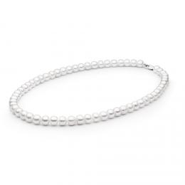 Perlový náhrdelník Eira z pøírodních bílých perel se støíbrným zapínáním - zvìtšit obrázek