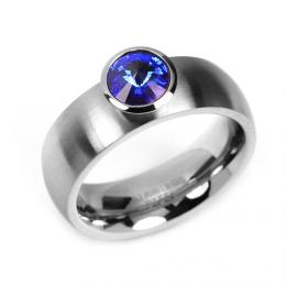 SILVEGO ocelový prsten Crystal 8mm se Swarovski® Crystals