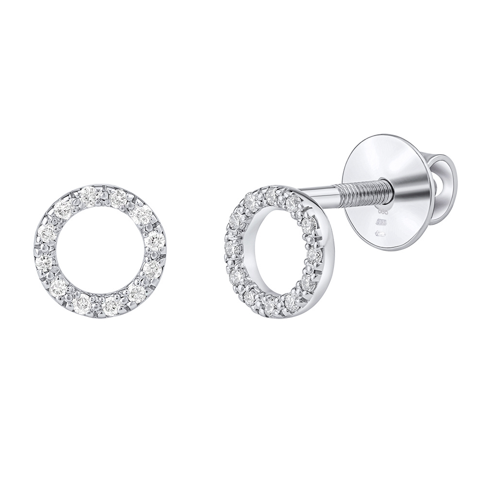 Diamantov nunice (0,08 ct) pecky krouky Ruby v blm zlat dmsk i dtsk