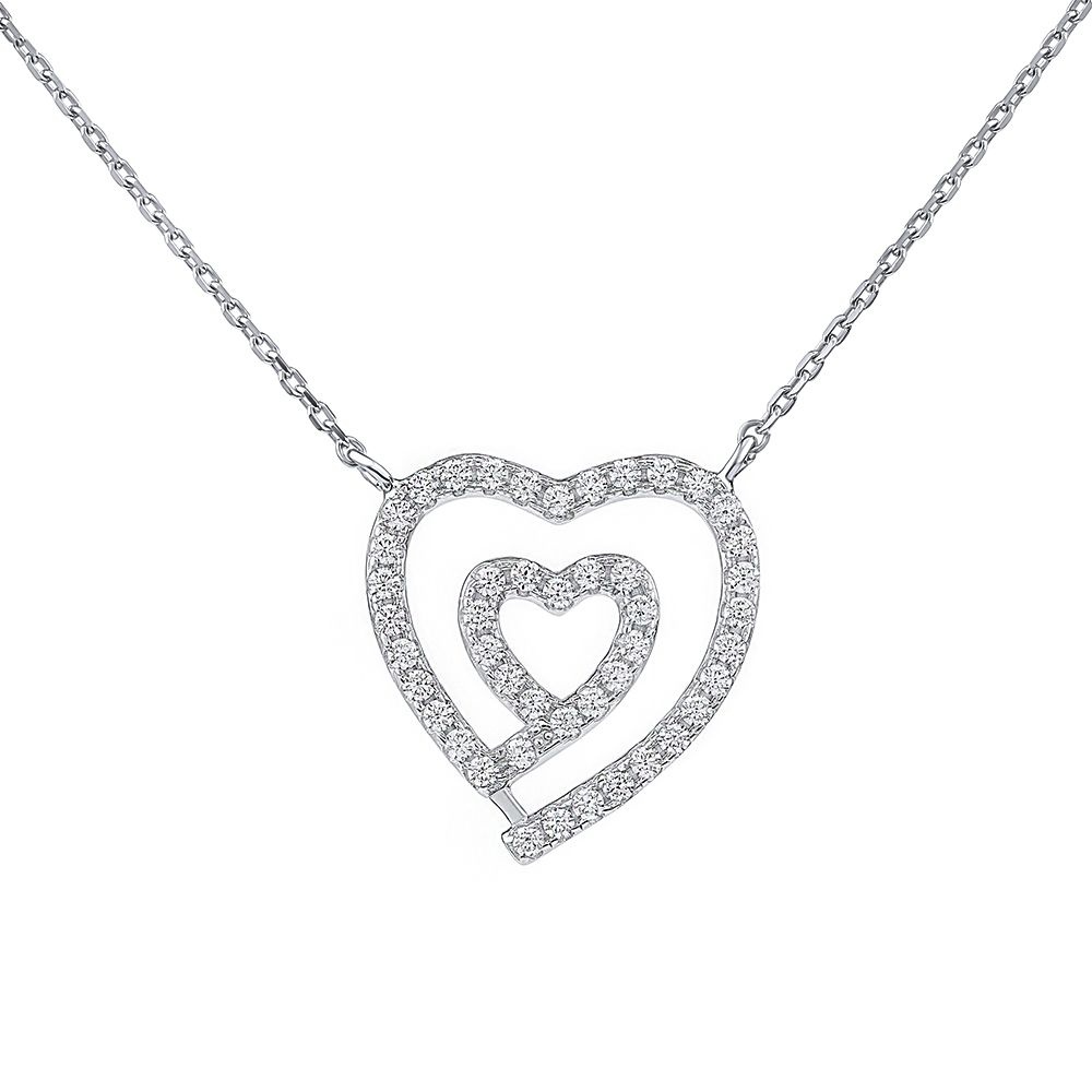 Stbrn nhrdelnk srdce Marion s Brilliance Zirconia
