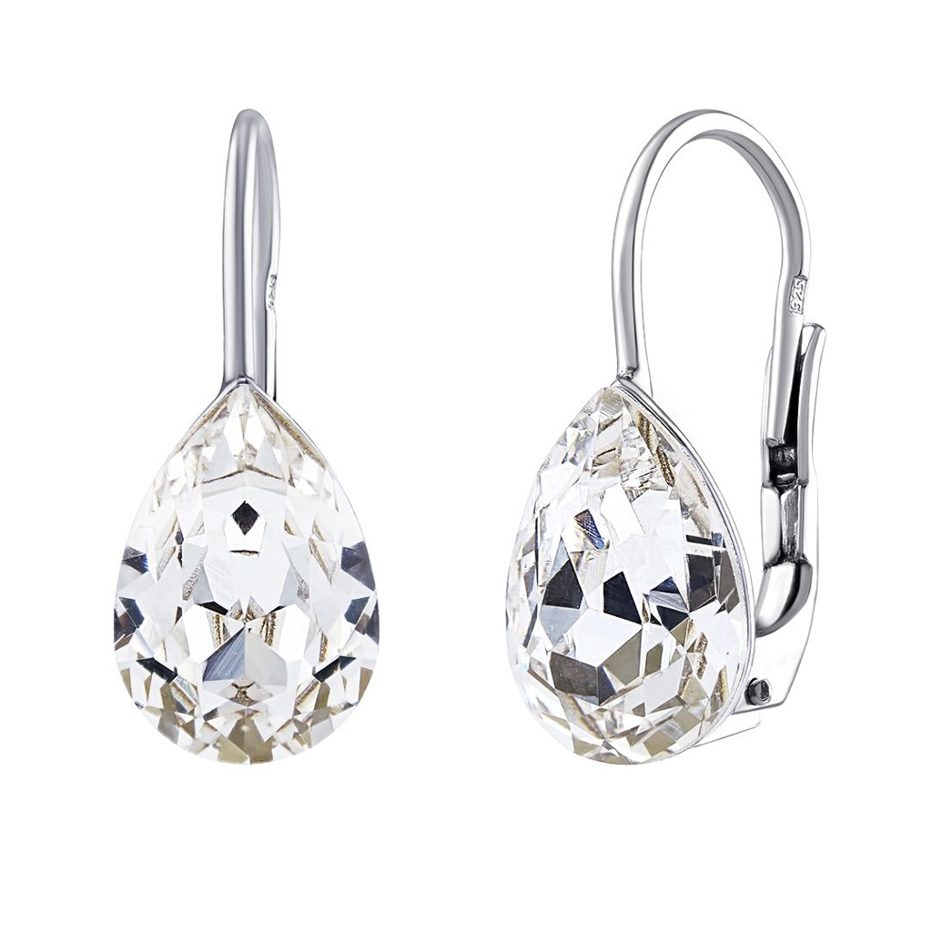 Stbrn nunice se Swarovski Crystals kapka ir